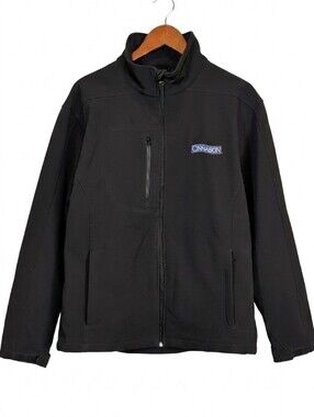 CX2 Cinnabon Performance Wear Mens Jacket Large Black Fleece Water Repellent